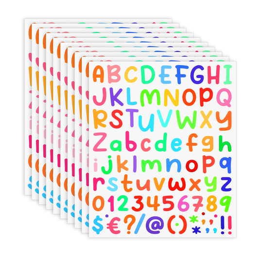 800pcs Letter Stickers, Alphabet Stickers Vinyl Alphabet Number Sticker Set 1 Inch Self-Adhesive Letters Small Mailbox Numbers Labels Cartoon ABC Sticker DIY Crafts Art Making, Decals, 10 Sheets