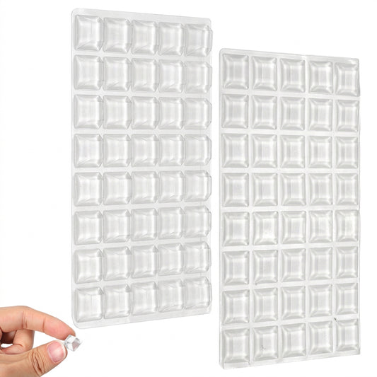 80 Pcs Adhesive Rubber Feet Rubber Bumpers Cabinet Door Bumpers Self Adhesive 0.5" Rubbers Pads for Electronics Speakers Furnitures Appliances Audio Equipment Laptop (2 Size)