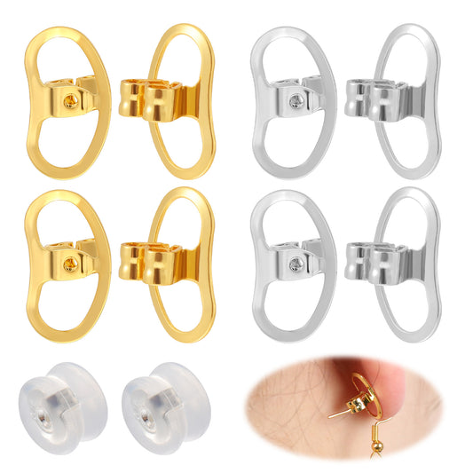 5 Pairs Earring Backs for Droopy Ears Earring Lifters Safety Earring Backs Heavy Earrings Lifters Backs Earring Supports Earring Lifters for Droopy Ears Tight Earring Lifter Backers