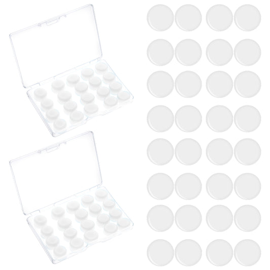 40 PCS Soft Moldable Silicone Earplugs, Silicone Ear Plugs for Sleeping, Noise Cancelling Reduction Earplugs for Swimming, Travel, Snoring, Concerts, Studying, Airplane, Motorcycle, Clear
