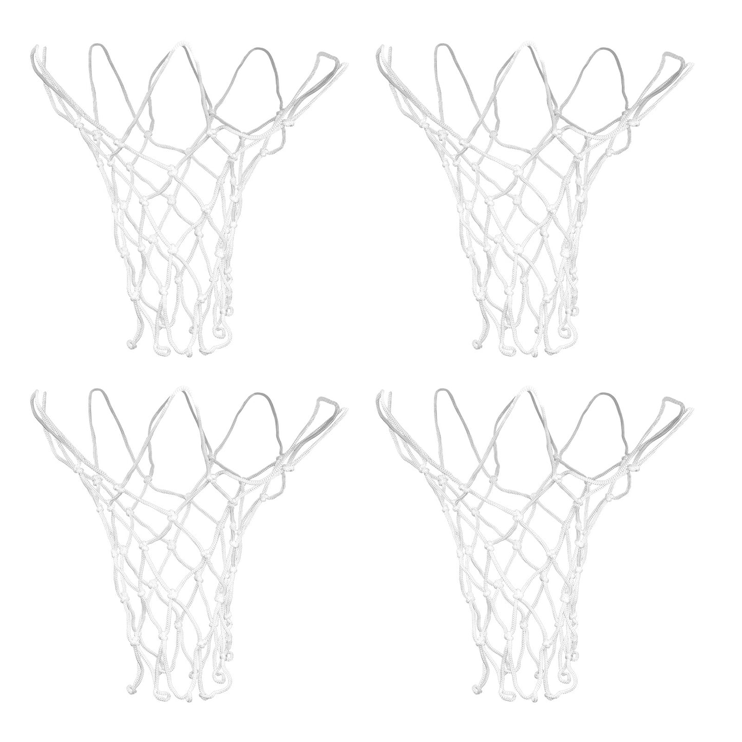 4 Pcs Mini Basketball Net Replacement Small Replacement Net for Mini Basketball Hoop Fits Heavy-Duty Little Small Basketball-Nets 8"-10.25" Hoop for Doors and Walls(White)