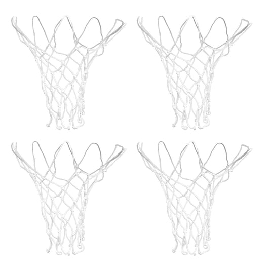 4 Pcs Mini Basketball Net Replacement Small Replacement Net for Mini Basketball Hoop Fits Heavy-Duty Little Small Basketball-Nets 8"-10.25" Hoop for Doors and Walls(White)