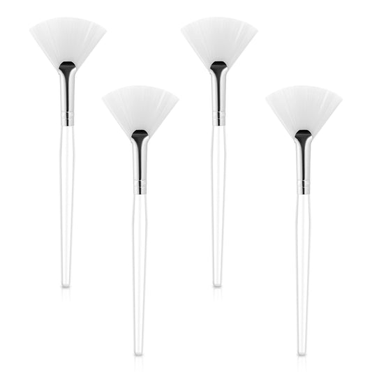 4 PCS Face Mask Brush Soft Facial Fan Brush Acid Applicator Brush Face Mask Applicator Brush Cosmetic Applying Tools for Peel, Sleeping Mask, Mud Mask Makeup