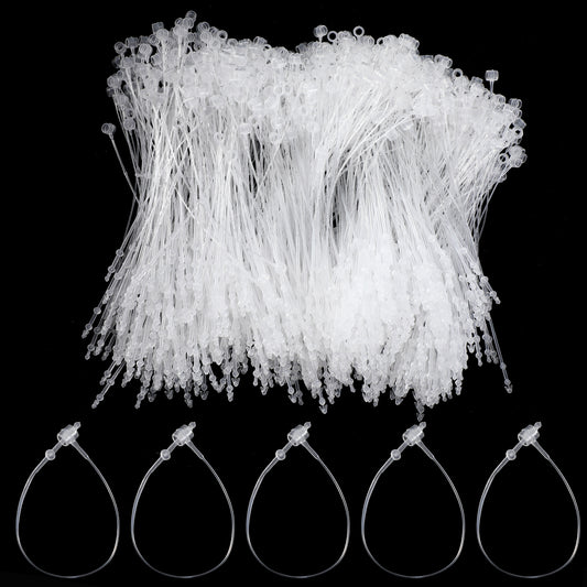 Plastic Clothes Tags Fasteners, 1000 Pieces 3.5 Inch Clear Snap Lock Pins Security Jewelry Tags Pins Transparent Hang Clothing Price Tag Loop for Retail Store Clothes Crafts Price Tag Showing