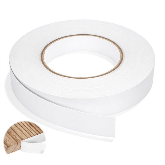 EupHHonycs 18 mm x 10 m Worktop Edging Strip Self-Adhesive, White Self-Adhesive Furniture Edging Strip Without Ironing for Desk Wardrobe Cabinet Door Wooden Panels, Furniture Edge Restoration
