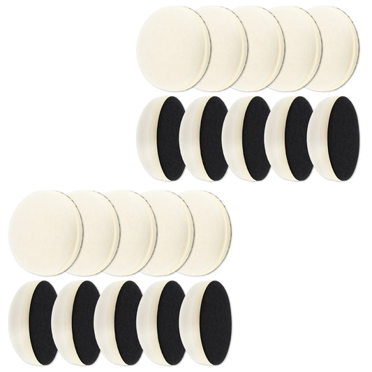Mini Round Ink Blending Foams Tool 20 Pcs Round Replacement Foam Pads 1.18In White Domed Sponge for Blending, Distressing, Card Making, Scrapbooking, Craft