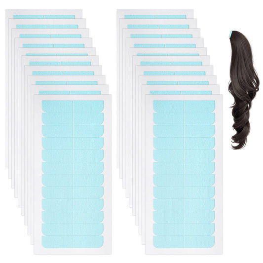 240 Pcs Tabs Hair Extension Tape, 1.57 x 0.31 Inch Human Replacement Tape for Hair Extensions, Ultra Thin Toupee Tape for Wig, Double Sided Strong Hair Extensions, No-Residue