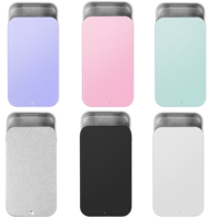 SynHHergyx Small Tin Box, 6 Pcs 2.36×1.33×0.4 Inch Slide Top Metal Tin Box Portable Rectangular Empty Hinged Containers with Lids for Candies Jewelry Crafts Lip Balm Cosmetic (6 Colors)