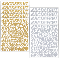 10 Sheets Gold Silver Letter Stickers Glitter Alphabet Number Stickers Self Adhesive Vinyl Letters Stickers for Scrapbooking Notebook Grad Cap Crafts Decor Address Number (Gold and Silver, 1 Inch)