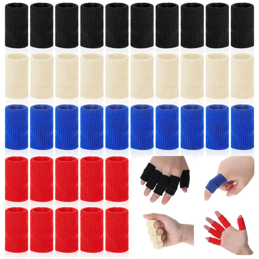 KALIONE 40pcs Finger Sleeves Protectors, Trigger Finger Splint for Thumb Sleeves, Golf Tape for Fingers, Finger Support for Volleyball Player, Elastic Thumb Brace Support for Basketball Sport