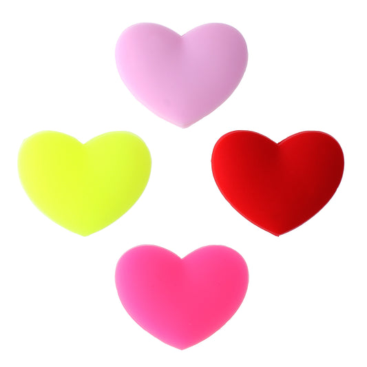 KALIONE 4pcs Tennis Vibration Dampener, Tennis Racket Shock Absorbers, Heart-Shaped Silicone Dampener Tool for Tennis Racquet String Dampener Cute Tennis Supplies（Mixed Colors）