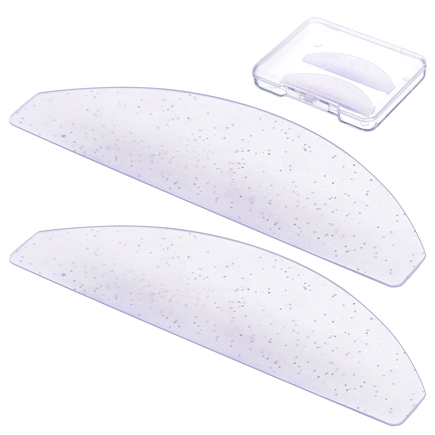 Thin Korean Lash Lift Pad 1mm Ultra Thin Flat Lash Lift Shields for NO.1 Perm Soften Eyelashes Korean Glueless Pads Glueless Lashes Lifting Shield with Storage Case for Salon Usage Flatter Rods