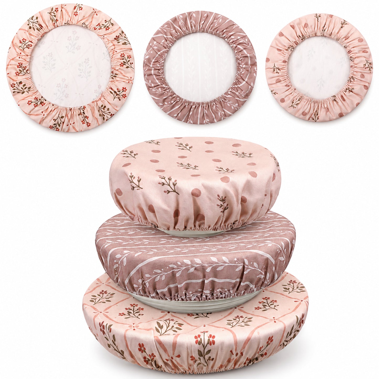 3PCS Reusable Bowl Covers for Bread Proofing, Cotton Food Covers