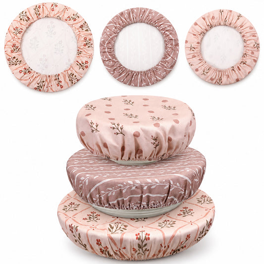 3PCS Reusable Bowl Covers for Bread Proofing, Cotton Food Covers
