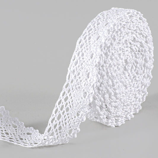 White Lace Ribbon, 10 Yards Vintage Lace Ribbon 1'' Wide LaceRibbons Decorative Fabric White LaceTrim for Sewing Crafts Gift Wrapping Dress Decoration Wedding