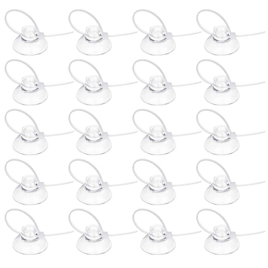 Hariendny Aquarium Suction Cups, 20 Pcs Fish Tank Suction Cups with 30 Pcs Adjustable Cable Ties for Plants, Aquarium Suction Cup Clip for Binding Moss Shrimp Nest, Aquarium Fish Tank Plants, Planter