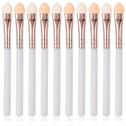 10pcs Professional Eyeshadow Applicators Reusable Sponge Eyeshadow Brush Eyeshadow Applicators Stick Sets Round Foam Makeup Eyeshadow Brush Applicator Tool for Girls