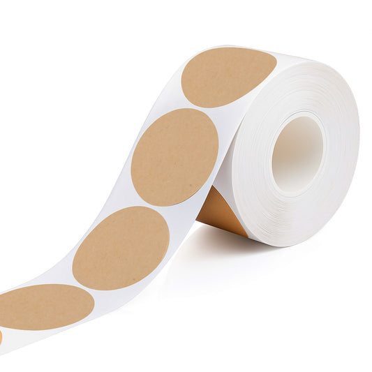 1.5 Inch Code Dot Sticker Brown Stickers Round Blank Price Tag Stickers Removable Circle Garage Sale Price Sticker Self-Adhesive Coding Tag Labels for Marking Organizing (500 per Roll)