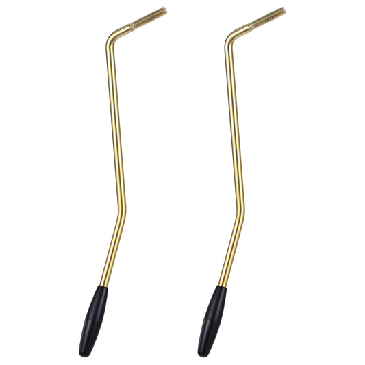 2Pcs 6mm & 5mm Thread Tremolo Arm, Gold Electric Guitar Whammy Bar with Tip Metal Single Tremolo Arm