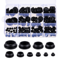 130PCS 10 Sizes Black Rubber Plugs for Round Holes - Black Silicone Rubber Plugs for Motorcycles, Furniture, Automotive, Plumbing