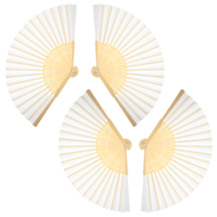 Xthrotsenk 4pcs White Folding Hand Fan Folding Fans Bamboo Chinese Handheld Fan Folded Fan for DIY Decoration Japanese Style DIY Blank Paper Fan for Women Wedding Party Favors Summer