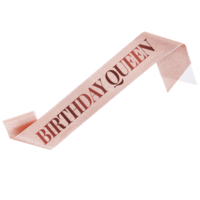 Birthday Queen Sash for Women Glitter Rose Gold Birthday Sash for Women Girls Reflective Birthday Queen Sash Happy Birthday Party Accessories
