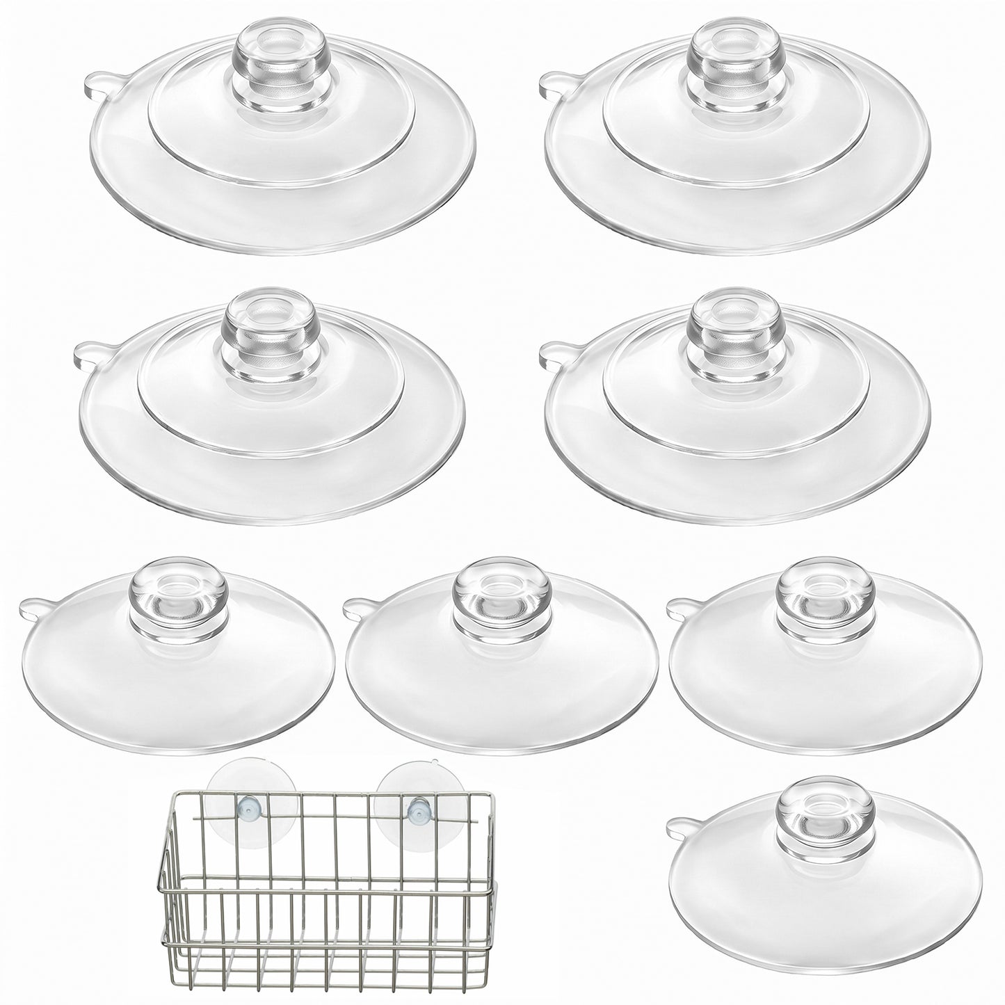 8 PCS 2 Sizes Suction Cups for Shower Caddy, Large Suction Cups