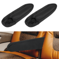1 Pair Universal Size Seat Arm Rest Cover, Car Front Seat Armrest Covers Replacement Car Front Seat Armrest Cover Cloth Fabric Armrest Protectors Car Interior Accessories (Black)