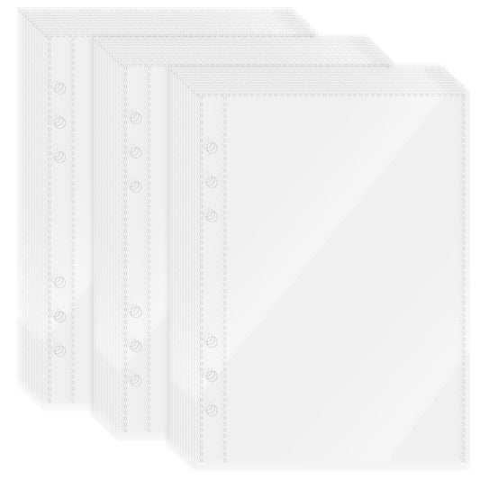 30 Pack 60 Pockets 5x7'' Clear Page Protectors for A5 Binder 6 Ring, Photocard Sleeves Top Loading, Double Sided Photo Pages, A5 Binder Inserts for Photos Postcards Cards