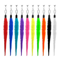 10 Packs Cat Worm Toy Refills Cat Wand Replacement Worms Interactive Cat Wand Replacement Cat Toys Interactivefor Teaser Play and Chase Exercise with Kitten(multi colored)