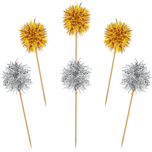 100 Pcs Firework Cupcake Topper Graduation Cupcake Toppers First Birthday Decoration Birthday Cake Topper Prop Decoration New Year Party Celebrations Decorations