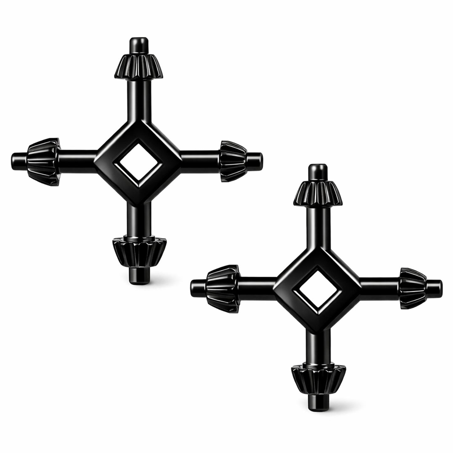 2 Pcs Drill Press Chuck Key, 1/4" 3/8" 1/2" Sizes Drill Chuck Key 4 in 1 Wrench for Electric Drills Press Power Tool Chucks Replacement
