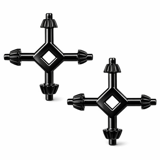 2 Pcs Drill Press Chuck Key, 1/4" 3/8" 1/2" Sizes Drill Chuck Key 4 in 1 Wrench for Electric Drills Press Power Tool Chucks Replacement