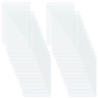 100 Pcs Clear Card Holder Sleeves Social Security Card Protector Sleeves Credit Cards Holder Side-Open Waterproof Business Cards Protectors Sleeve PVC Soft