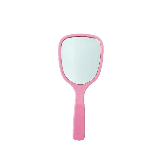 Bruislard 2 Pcs Small Handheld Mirror with Handle Single-Sided Portable Travel Vanity Mirror Personal Handle Mirrors Lightweight Hand Mirrors for Men and Women Makeup(Black,White)
