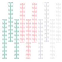 10 Pcs Binding Combs, 30 Holes Plastic Binding Spines 3/8 Inch Binding Coils Plastic Book Binder for Business Document Notebook File Making Mixed Colors