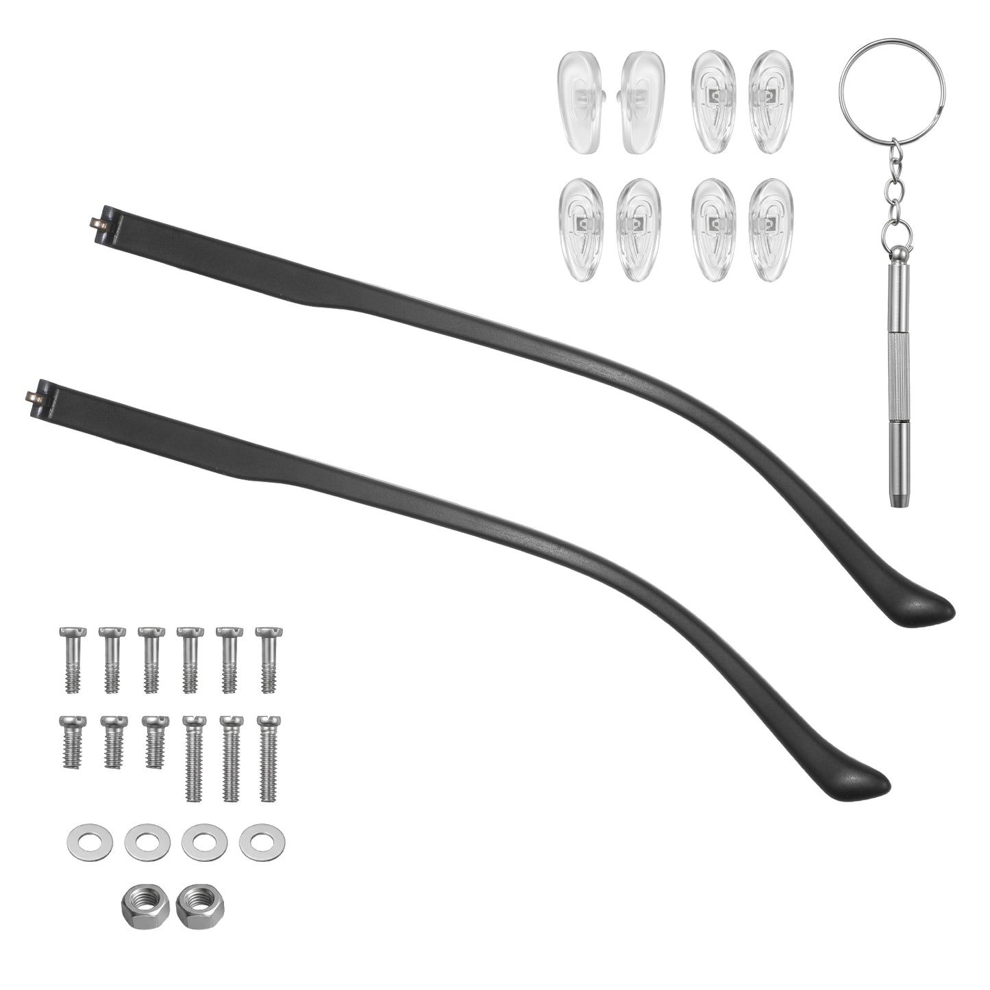 Spectacle Arms Replacement, Glasses Repair Kit with Nose Pads