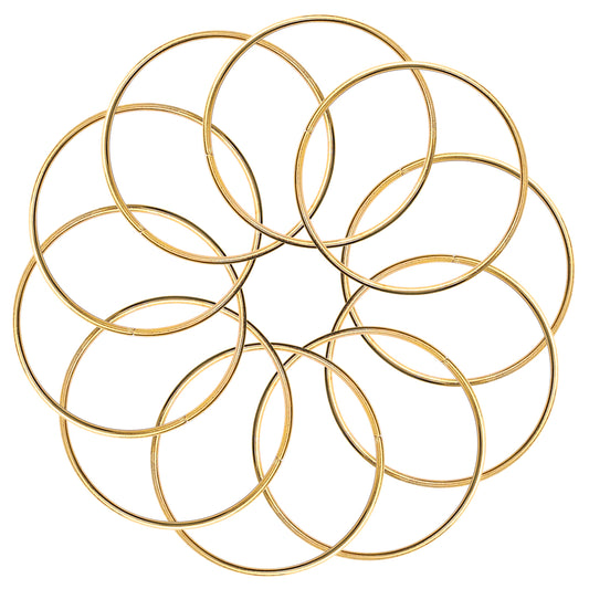 10 Pack 4 Inch Metal Rings Gold Craft Rings Hoops Floral Macrame Dream Catcher Ring for Home Decorations DIY Crafts