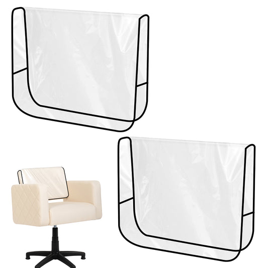 2 PCS Black Edge Salon Chair Cover, 20"X 15"X 4.5" Square Salon Chair Covers Protective ChairsCovers Reinforced Precision Stitched Covers, Salon-Chair Cover Protectors to Prevent Damage Spa Chairs