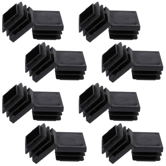 16 Pack 1 Inch(25mm) Square Plastic Hole Plugs, Square Tubing Insert End Caps, Black Tube End Cap, Tubing Post End Cap for Square Tubing Fences Chair Legs