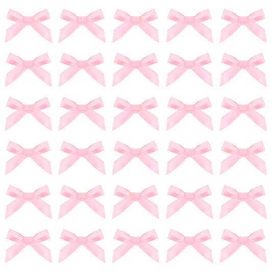 30 Pcs Pink Bow Hair Clips Mini Pink Satin Bowknot Clips for Girls Y2K Hair Accessories Mini Bow Clips