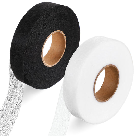 2 Rolls 120m Hemming Tape 2cm Iron on Stitch Witchery Tape Fusible Tapes Adhesive Web No Sewing for Clothes Pants Curtains Dresses