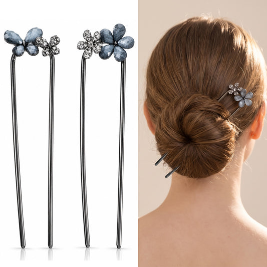 2 PCS Metal French Hair Pins for Buns French Twists