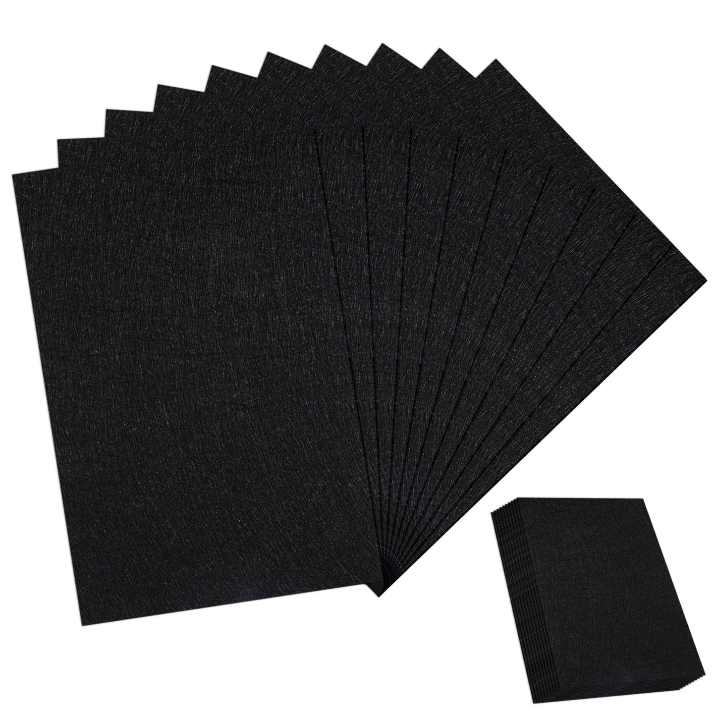 Black Felt Sheets, 10 PCS 7" X 11" Felt Sheets for Crafts 1mm Non-Woven Craft Felts Paper for Sewing DIY Projects