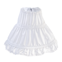 Hariendny Girls Petticoat Underskirt with 2 Bones Hoops White Petticoat for Girls Full Slip Puffy Bustle Tutu Crinoline Skirk