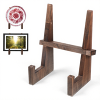 Eldraqth Wooden Plate Stands for Display, 8.8 Inch Wood Plate Display Stands Decorative Picture Frame Holder Stand Table Top Easels for Book Dish Photo Plaque Platter