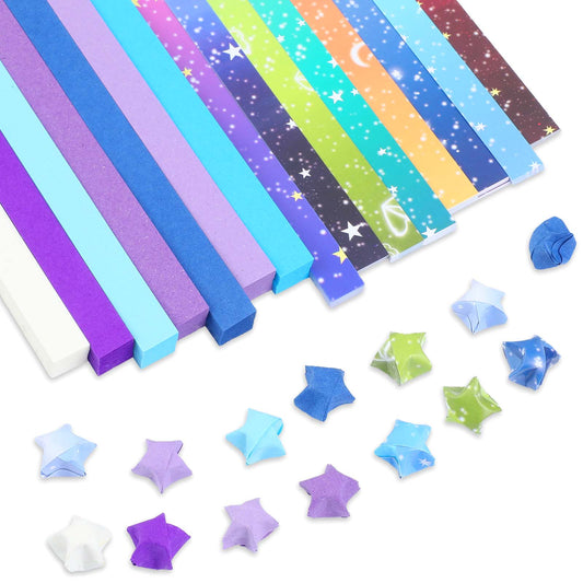1060 Sheets Star Origami Paper Star Paper Strips Star Wrapping Paper, Lucky Star Decoration Paper Strips, Double Sided Origami Stars Paper for DIY Hand Art Crafts