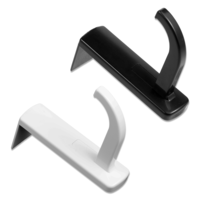 Xthrotsenk 2pcs Headphone Stand Hook Adhesive Gaming Earphones Hanger Headset Holder Hanger Stick-on Support for Computer Over Ear Earphone Monitor Screen Edge Wall Mount Gaming Desk Accessories