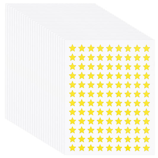 3240 Pcs 0.3" Gold Star Stickers Mini Gold Star Sticker for Reward 30 Sheets Sparkly Holographic Stickers for School Planner, Behavior Chart, Reward Charts