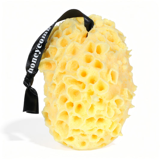 Sea Sponges for Shower, Honeycomb Exfoliating Bath Sponge Shower Sponges for Women Honeycomb Body Scrubber Exfoliator Exfoliating Body Scrubber for Sensitive Skin Friendly for Daily Use